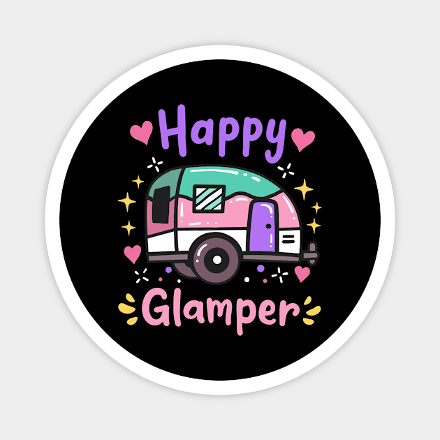 Glamper Glamping Camping Caravan Magnet by CreativeGiftShop